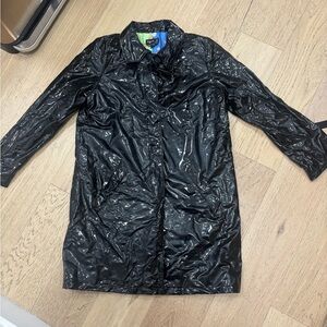 Agnes B Black Women's Rain Jacket with Cool Design